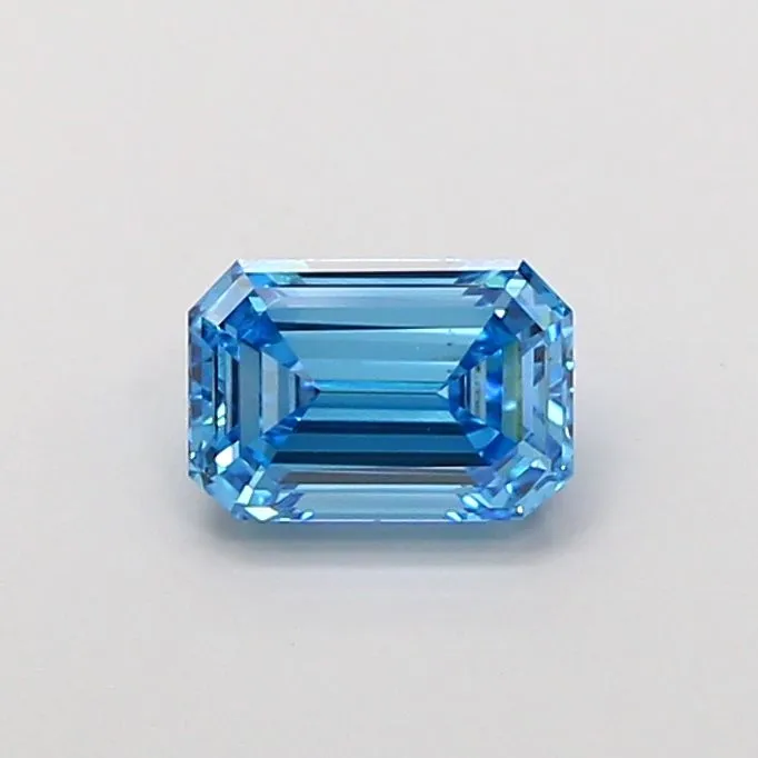 1.03ct EMERALD Fancy Vivid Blue VVS1 Coloured Lab diamond