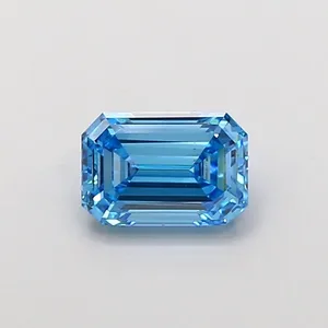 1.03ct EMERALD Fancy Vivid Blue VVS1 Coloured Lab diamond