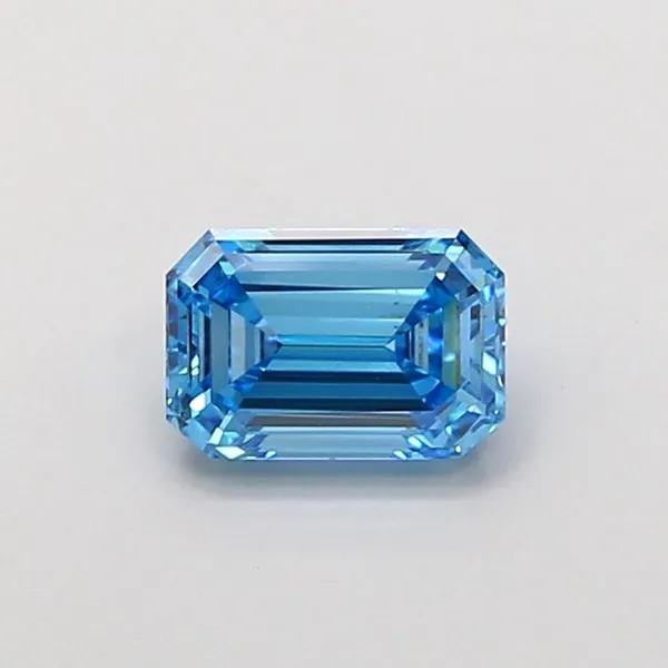1.03ct EMERALD Fancy Vivid Blue VVS1 Coloured Lab diamond