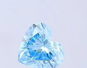 0.54ct HEART Fancy Vivid Blue VVS2 Coloured Lab diamond