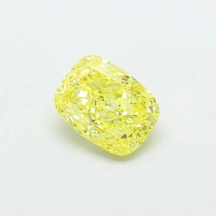 1.06ct CUSHION Fancy Intense Yellow VVS2 Coloured Lab diamond