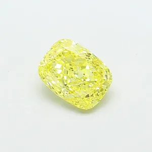 1.06ct CUSHION Fancy Intense Yellow VVS2 Coloured Lab diamond
