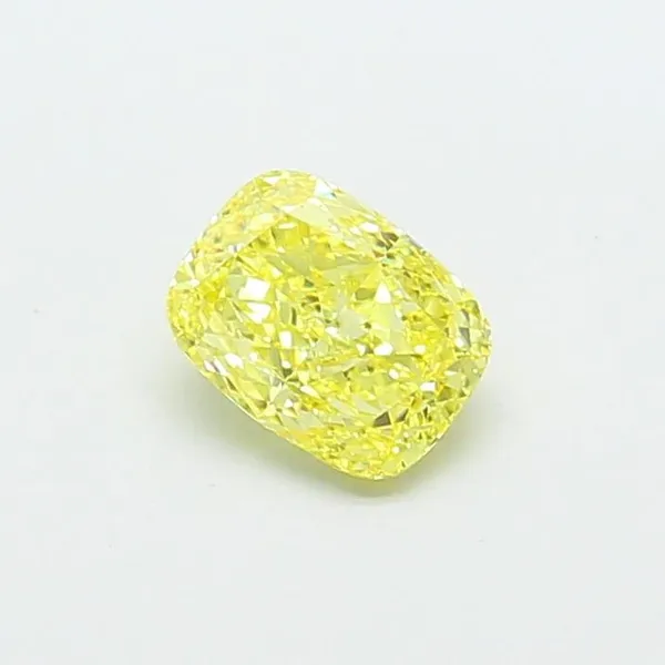 1.06ct CUSHION Fancy Intense Yellow VVS2 Coloured Lab diamond
