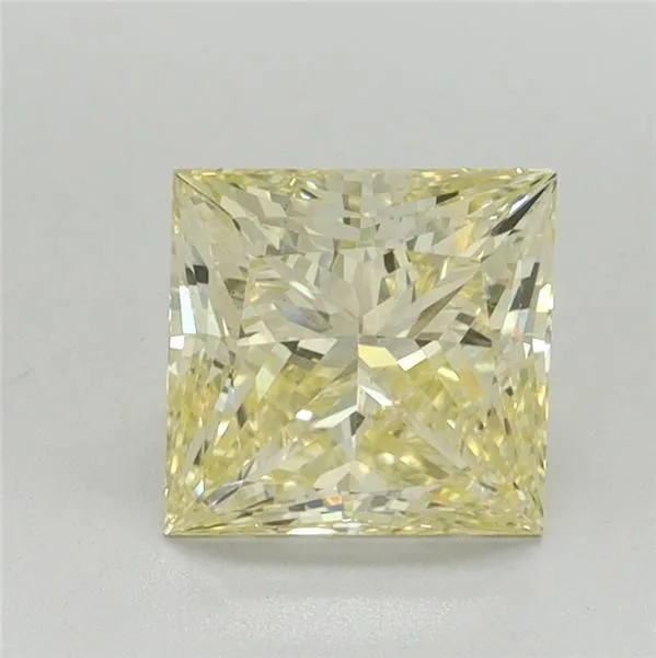1.58ct PRINCESS Fancy Yellow VS1 Coloured Lab diamond