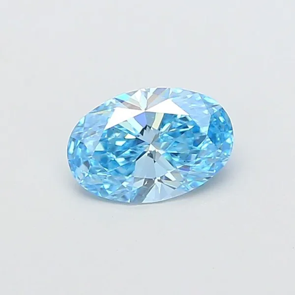 1.02ct OVAL Fancy Vivid Blue VS1 Coloured Lab diamond