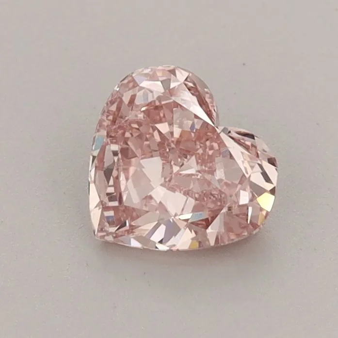0.65ct HEART Fancy Intense Pink VS1 Coloured Lab diamond