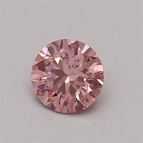 0.36ct ROUND Fancy Vivid Pink VS1 Coloured Lab diamond