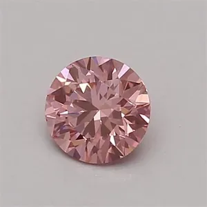 0.36ct ROUND Fancy Vivid Pink VS1 Coloured Lab diamond