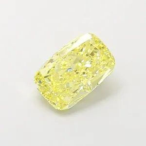 1ct CUSHION Fancy Intense Yellow VS1 Coloured Lab diamond