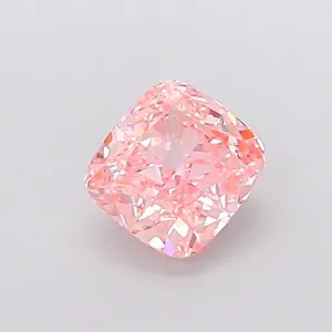 1.03ct CUSHION Fancy Vivid Pink VS2 Coloured Lab diamond
