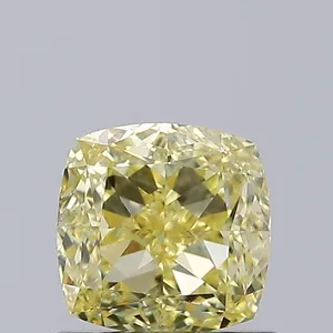 1.06ct CUSHION Fancy Intense Yellow VVS2 Coloured Lab diamond