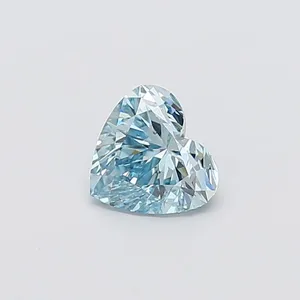 1.04ct HEART Fancy Vivid Greenish Blue VVS2 Coloured Lab diamond
