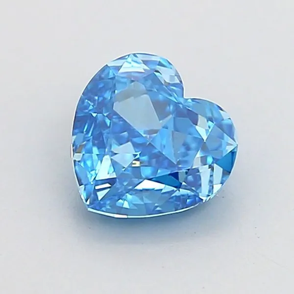 1.07ct HEART Fancy Vivid Blue VS1 Coloured Lab diamond