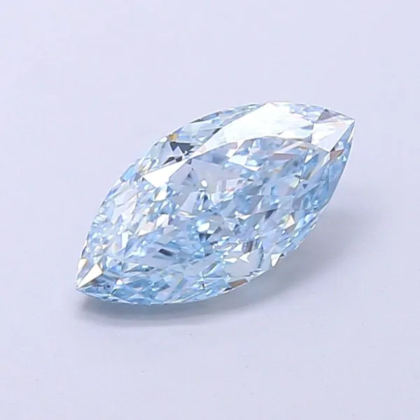 1.52ct MARQUISE Fancy Intense Blue VS1 Coloured Lab diamond