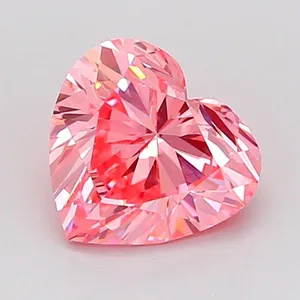 1.04ct HEART Fancy Vivid Pink VS1 Coloured Lab diamond