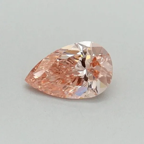 0.3ct PEAR Fancy Vivid Pink VS2 Coloured Lab diamond