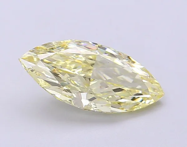 2ct MARQUISE Fancy Light Yellow VS1 Coloured Lab diamond