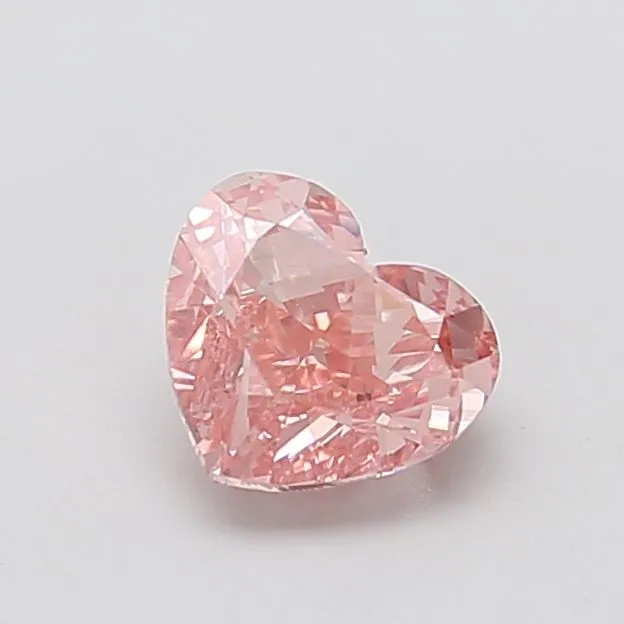 1.61ct HEART Fancy Vivid Pink VVS2 Coloured Lab diamond