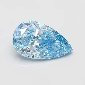 0.92ct PEAR Fancy Vivid Blue VVS2 Coloured Lab diamond