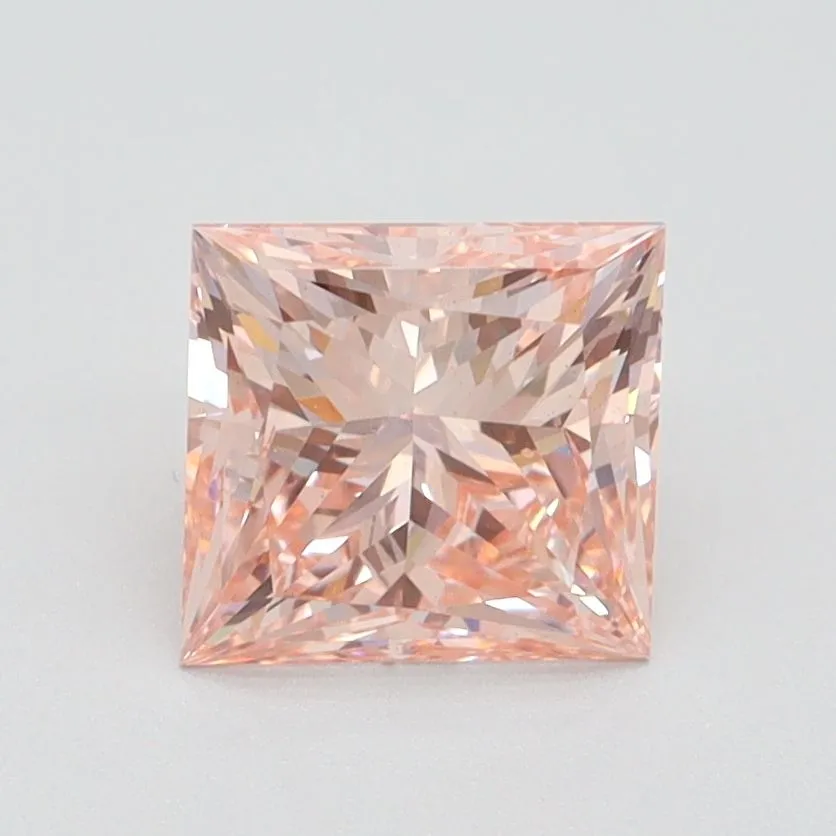 1.51ct PRINCESS Fancy Intense Pink VS1 Coloured Lab diamond