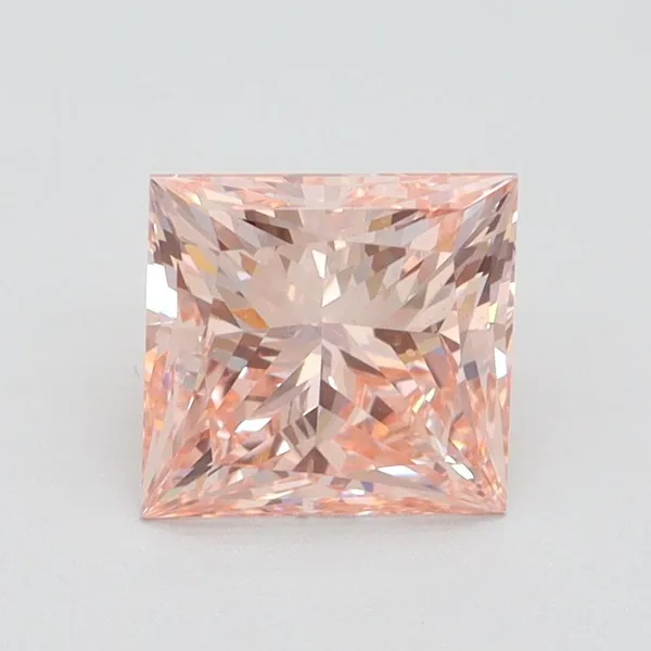 1.51ct PRINCESS Fancy Intense Pink VS1 Coloured Lab diamond