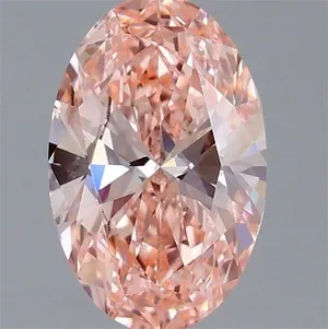 1.04ct OVAL Fancy Vivid Pink VS1 Coloured Lab diamond