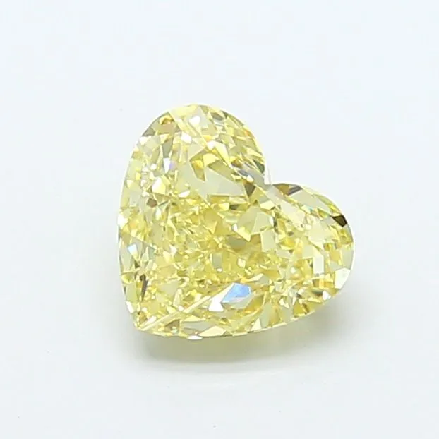1.27ct HEART Fancy Yellow VVS2 Coloured Lab diamond