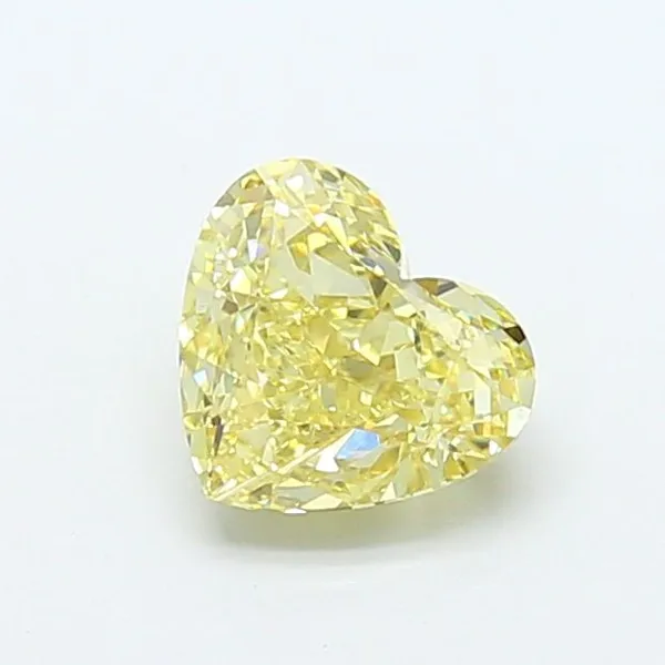 1.27ct HEART Fancy Yellow VVS2 Coloured Lab diamond