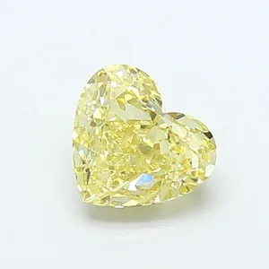 1.27ct HEART Fancy Yellow VVS2 Coloured Lab diamond