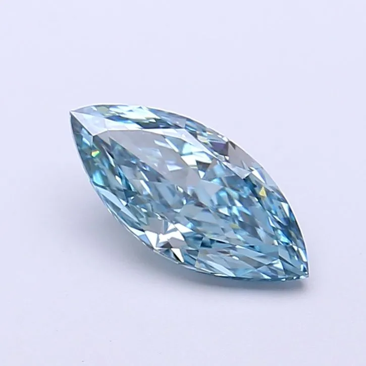 1.01ct MARQUISE Fancy Vivid Blue VVS2 Coloured Lab diamond