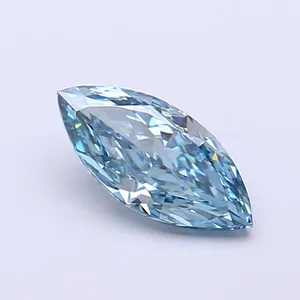1.01ct MARQUISE Fancy Vivid Blue VVS2 Coloured Lab diamond