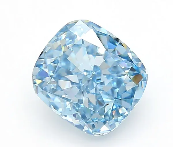 1.04ct CUSHION Fancy Vivid Blue VS1 Coloured Lab diamond