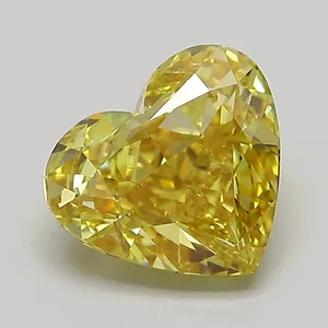 1.56ct HEART Fancy Intense Yellow VVS2 Coloured Lab diamond