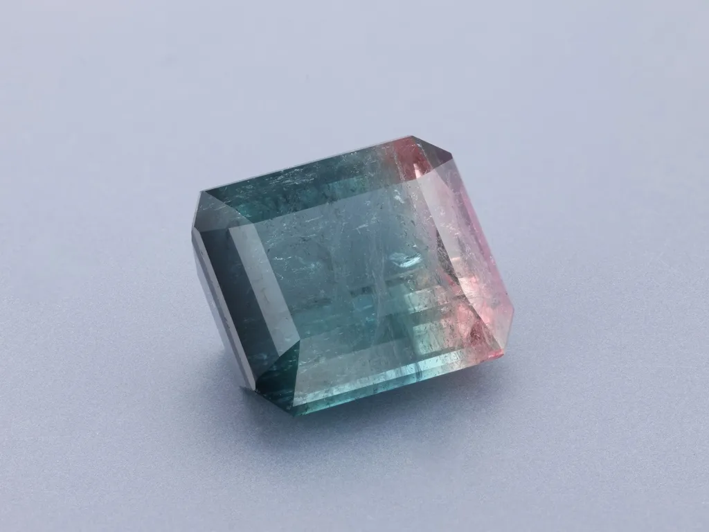 9.02ct Parti Tourmaline, Emerald Cut gemstone