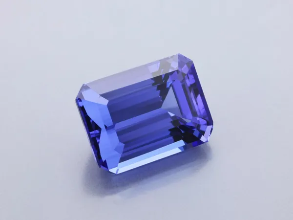 5.87ct Parti Tanzanite, Emerald Cut gemstone