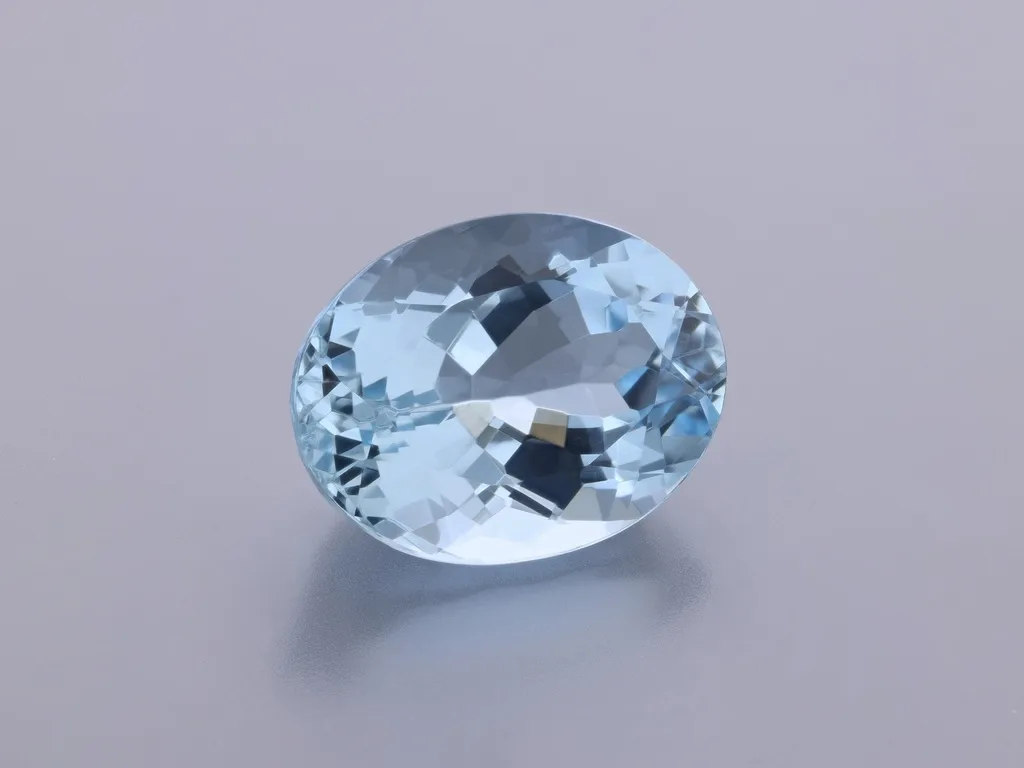 4.33ct Blue Aquamarine, Oval gemstone