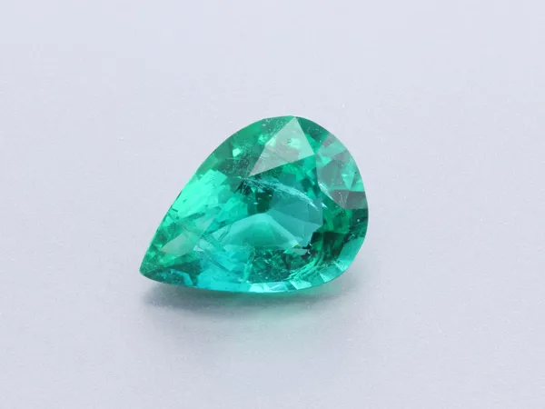 0.73ct Green Emerald, Pear Shape cut gemstone