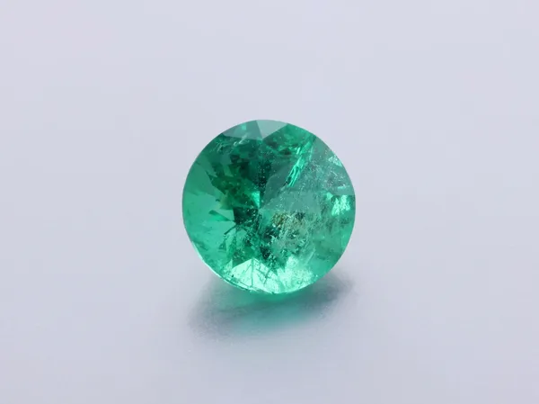 0.58ct Green Emerald, Round cut gemstone