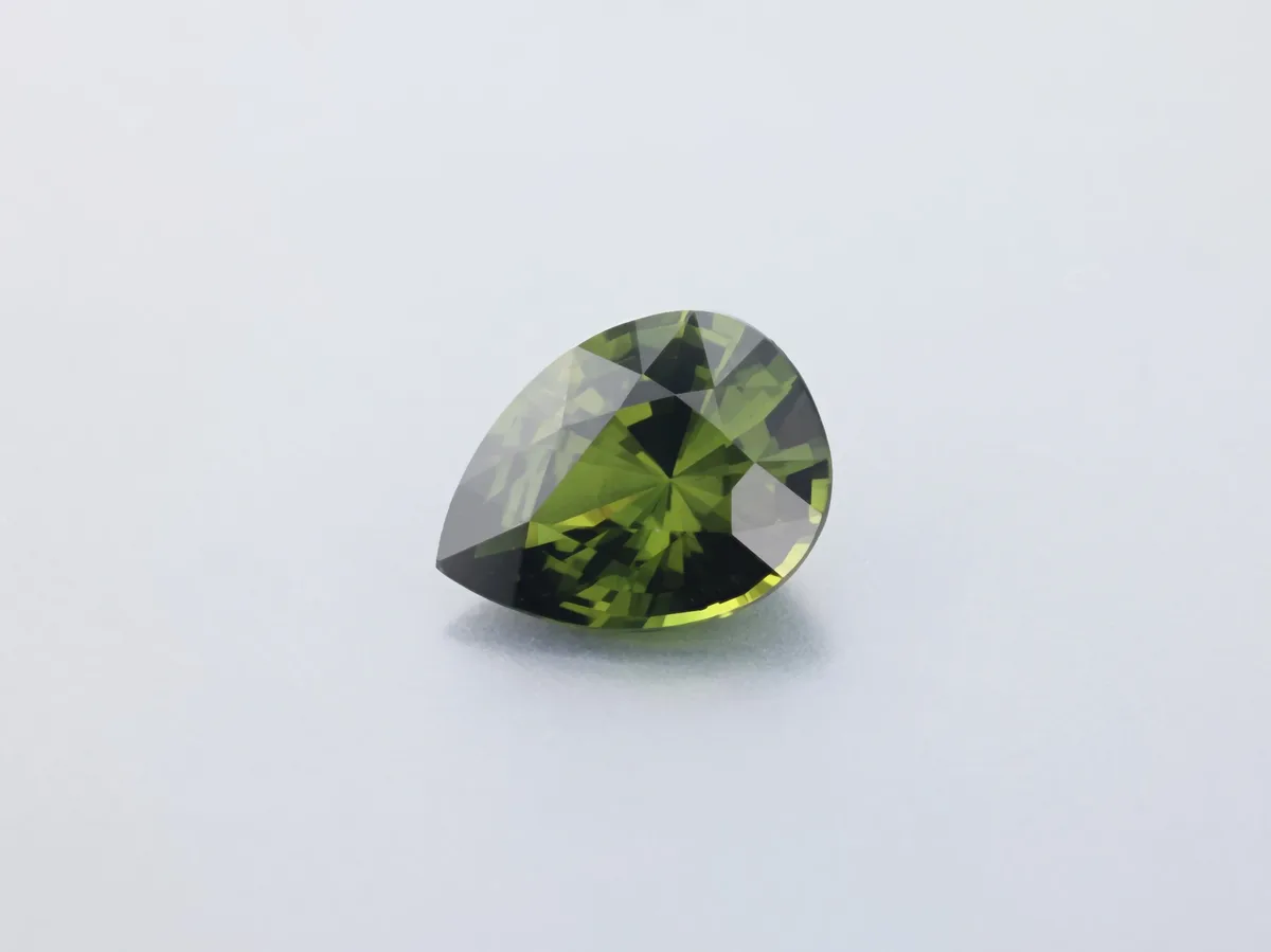 1.29ct Green Sapphire, Pear Shape gemstone