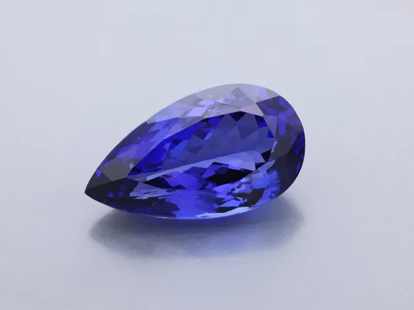 5.28ct Parti Tanzanite, Pear Shape cut gemstone