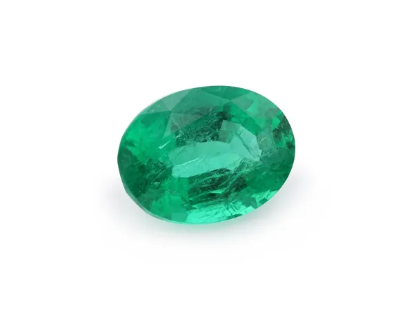 1.47ct Green Emerald, Oval cut gemstone