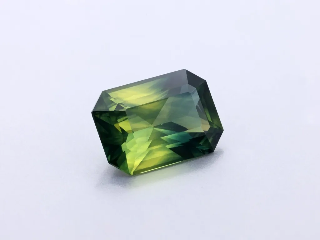 0.9ct Parti Sapphire, Emerald Cut gemstone
