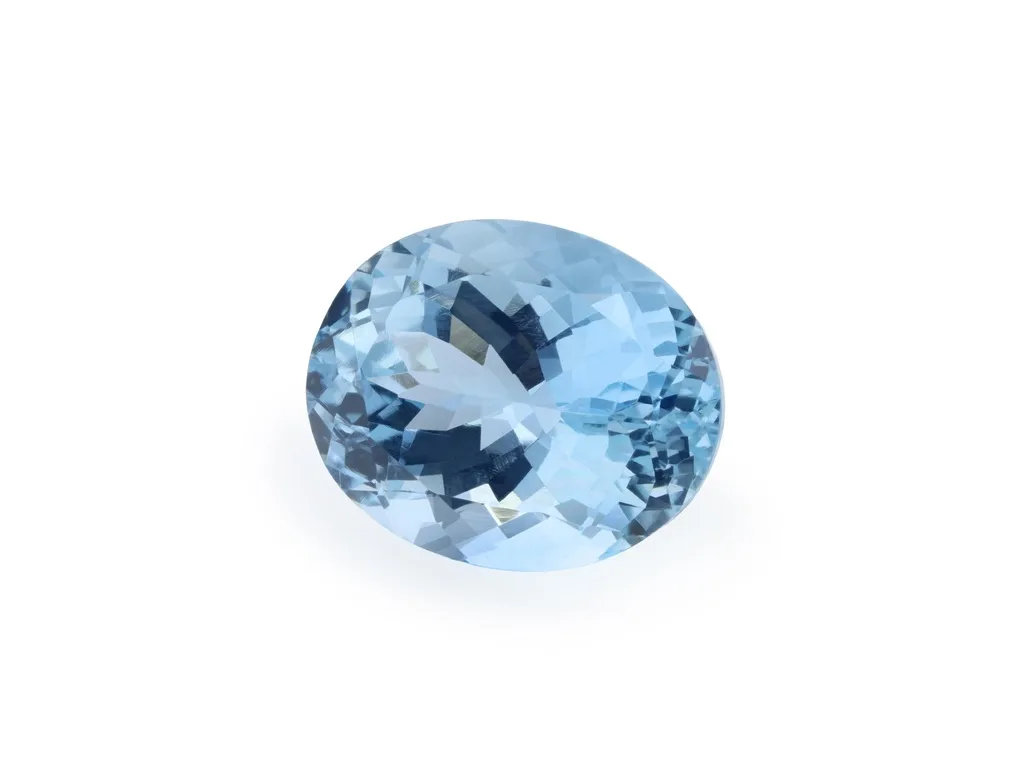 5.19ct Blue Aquamarine, Oval gemstone