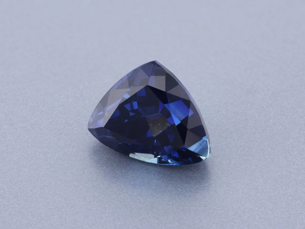 1.3ct Blue Sapphire, Trilliant gemstone