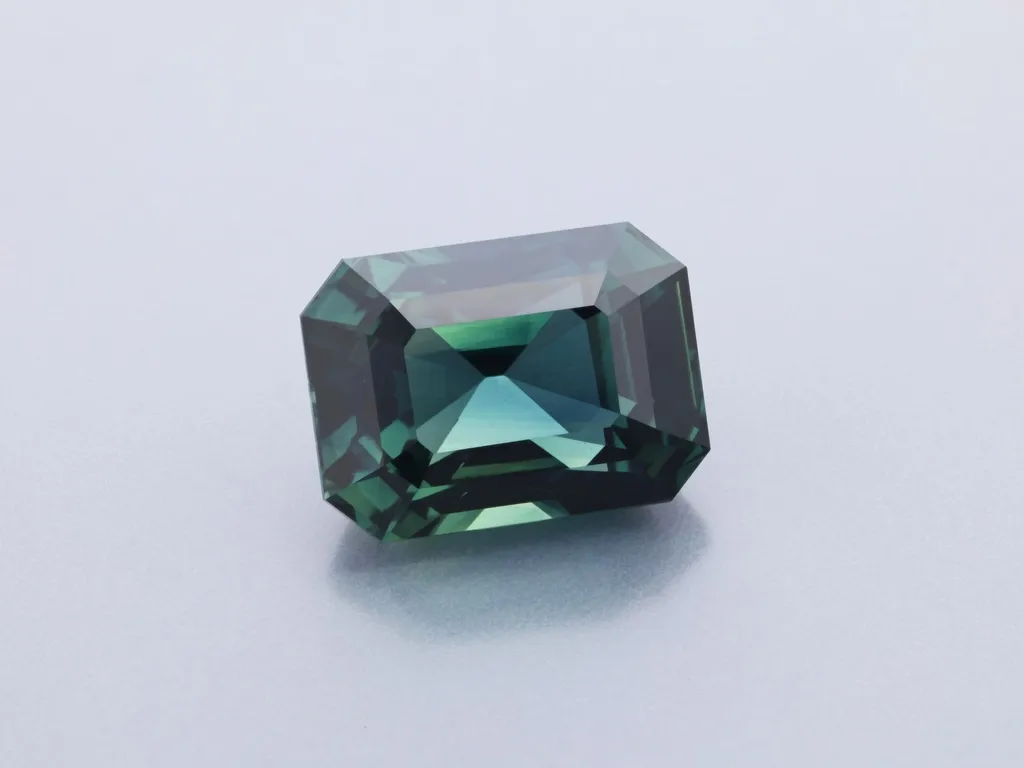 4.35ct Parti Sapphire, Emerald Cut gemstone