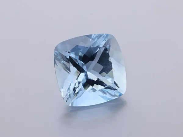 3.8ct Blue Aquamarine, Cushion cut gemstone