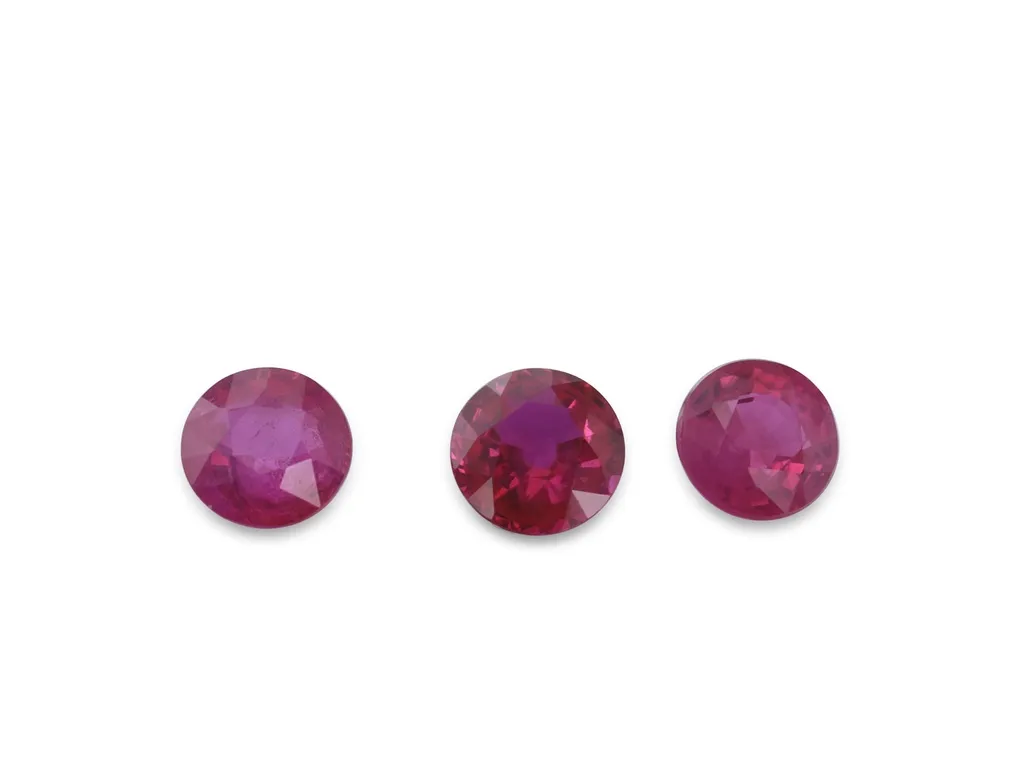 0.3ct Parti Ruby, Round gemstone