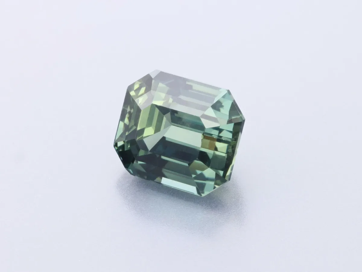 1.56ct Parti Sapphire, Emerald Cut gemstone