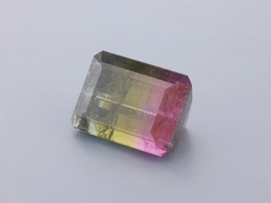 8.91ct Parti Tourmaline, Emerald Cut gemstone