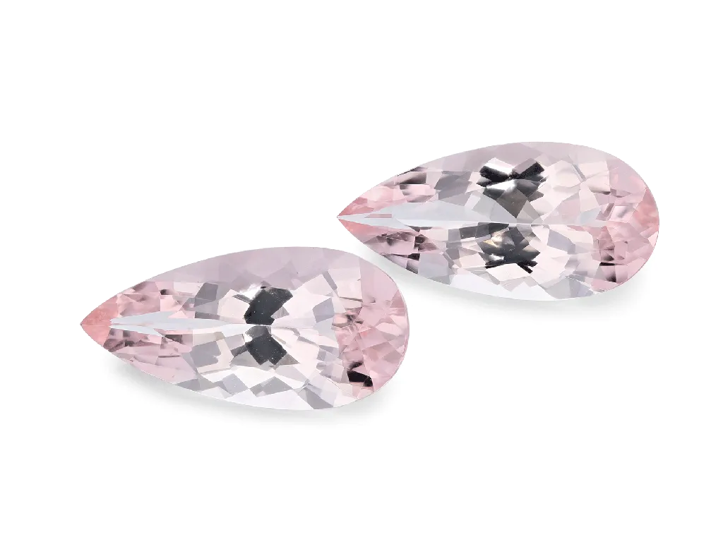 6ct Pink Morganite, Pear Shape gemstone